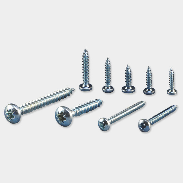 White chipboard screws